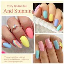 12 Stücke Makronen-Farbgel-Nagellack Set, Frühlings-/Sommer-Nagellack, Rosa & Blaue Uni-Farbgel-Nagellack Set, 7ml Semi-Permanenter Abweichbarer UV LED Nagellack, Nagelkunst DIY Zuhause & Salon Maniküre Zubehör - Verschiedenfarbig - Übersicht 9