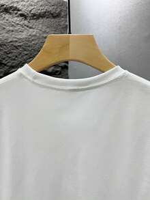 男士时尚沙滩椰树海浪印花宽松休闲百搭短袖T恤 | 精致设计 | 夏季必备 | 时尚搭配 - 白色 - 查看 8