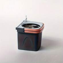 Home Use Round Mop And Separate Bucket, Comes With Replaceable Mop Pads And Spray Bottle. Hands-Free Mop Washing, Flexible Rotating Flat Mop, Dust Mop. Dry And Wet Use, Household Items, Cleaning Tools. Back-To-School Season.Halloween Christmas - 1 cây lau nhà + 1 xô + 1 khăn lau - Xem 9