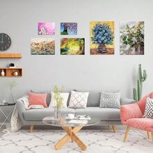 Solid Wood Square Oil Painting Frame Painting Oil Painting Board, Pure Cotton White Oil Painting Cloth, Acrylic Painting Circular Oil Painting Frame - White - View 6