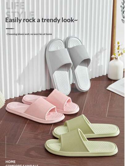 Premium EVA Anti-Slip Anti-Odor Slippers, Bathroom Indoor Shower Breathable Cool Slides