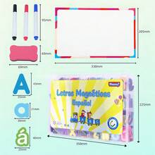 TendenciaWegalife. ®   Juego De Letras Magnéticas En Español, Alfabeto Magnético Material Montessori Didactico Para Hogar Y La Escuela Con 3 Plumones Y Borrador, Juguetes Educativos Para NiñosCalidad premium - Bolsas únicas para comercio y eventos - Ver 9