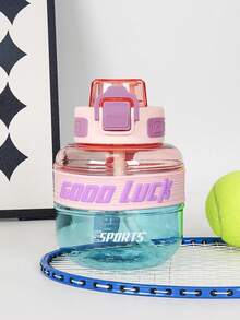 1pc 600ml/26oz Gradient Colorful Tumbler Cup, Gradient Grenade-Shaped Water Bottle With Handle Strap, Durable And Portable For Outdoor Sports, Running, Fitness, Swimming, Camping, Suitable For Various Festivals And As A Gift - Multicolor - View 19