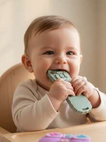 2pcs Silicone Game Controller Teethers, Montessori Teething Toys, Educational Chewing Toys For 6-12 Months Babies - Multicolor - View 6