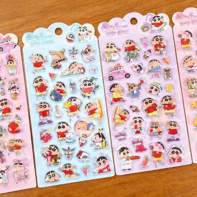 1pc Glossy Cartoon 3D Stickers For Students Back To School Gift DIY Craft Supplies