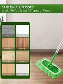 1/3/6 Pieces Of Reusable Ultra-Fine Fiber Mop Pad, High Quality Mop Refill Pads, Super Absorbent And Durable Wet/Dry Cleaning Cloth, Gray Polyester, With White Edge Round Design, With Elastic Band Design, Compatible With Most Flat Mops - Multicolor - View 2