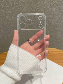 极简透明气囊防摔手机壳，带摄像头保护气囊的透明防摔手机壳，兼容 - 無色 - 查看 3