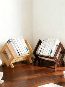 1pc Creative Mini Bookshelf, Desktop Book Rack, Simple Book Stand, Book Storage & Organization Shelf - Multicolor - View 1