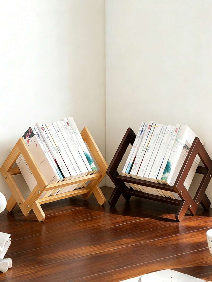 1pc Creative Mini Bookshelf, Desktop Book Rack, Simple Book Stand, Book Storage & Organization Shelf - Multicolor - View 1