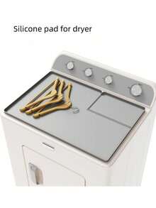 1 片硅胶洗衣机烘干机顶盖垫，大号 25.98*17.72 英寸，多功能防滑防水防尘 - 彩色 - 查看 4