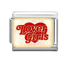 1件装滴油DIY意大利模块化手链，饰有文字、爱心、花朵元素，适合作为派对礼物送给朋友/情侣，适用于圣诞节、新年、万圣节、情人节等场合，设计迷人，不锈钢材质，本地制造，实用时尚，圣诞节和万圣节必备单品，沉稳的秋季色调，圣诞风格 - M290455 - 查看 20