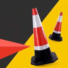 Pachołek drogowy ostrzegawczy miękki odblask słupek odblaskowy 60cm - Czerwony - Zobacz 5