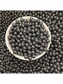 50颗优质无瑕疵6毫米弹弓钢珠，实心不锈钢圆形轴承球，适用于弹弓 - 銀色 - 查看 1