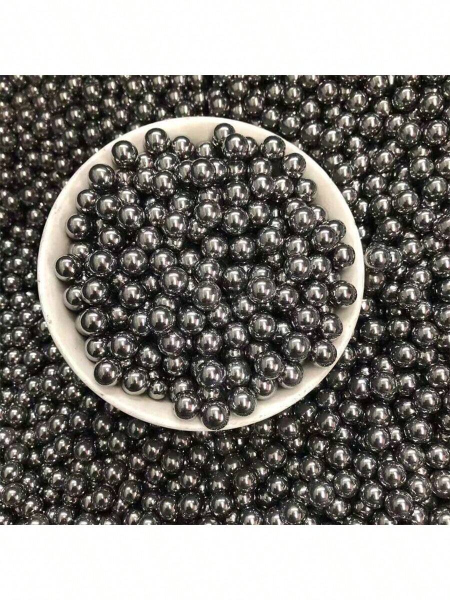 50颗优质无瑕疵6毫米弹弓钢珠，实心不锈钢圆形轴承球，适用于弹弓 - 銀色 - 查看 1