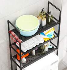 Laundry Room Organizer Shelf With 3 Tiers - màu đen - Xem 3