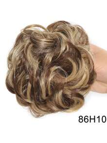 爪夹式凌乱发髻假发片 合成发髻 波浪卷发髻发髻接发 蓬松盘发发髻 爪夹式马尾假发片 - 彩色 - 查看 24