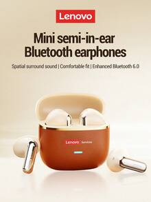 Tai nghe Bluetooth nhét tai Lenovo LE230, thiết kế da sang trọng, khử tiếng ồn cuộc gọi HD, âm thanh vòm không dây thực sự, Bluetooth 6.0, độ trễ thấp, lý tưởng cho nghe nhạc, chơi game, thể thao, văn phòng. Tai nghe không dây mini dành cho Android, iPhone, PC, quà tặng ngày lễ. - màu nâu - Xem 13
