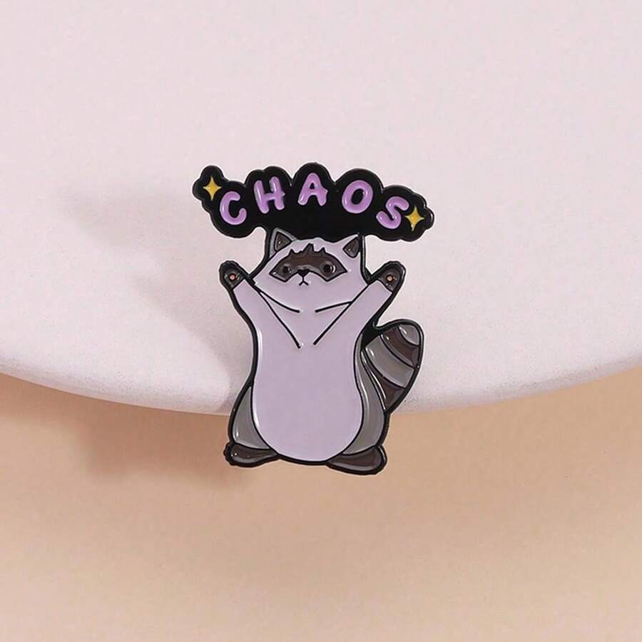 1 Piece Cute Cartoon Raccoon Pin, Suitable For Backpack Clothing Hat, Gift For Friends - Nhiều màu - Xem 1