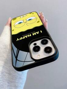 SPONGEBOB 1个亚克力卡通海绵宝宝标语图案全包防震手机壳，兼容 17/16/15/14/13/12/11 Pro Max及其他型号 - 彩色 - 查看 5