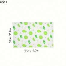 4pcs Premium Refrigerator Pad | Washable, Creative Golden Leaf Design, EVA Material, Waterproof And Oil Proof, Easy To Clean, Non-Slip, Suitable For Shelves, Freezer, Cabinets - Multicolor - View 12