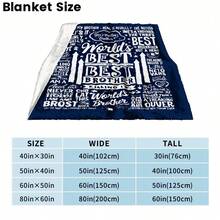 1pc Brother Birthday Christmas Flannel Blanket Gift Flannel Throw Blanket - 280gsm Perfect All Seasons Valentine's Day Gift, Cozy Blanket - Color01 - View 6