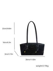 复古小众豹纹女式手提包，新款通勤单肩腋下包，个性化INS风时尚托特包 - 彩色 - 查看 6