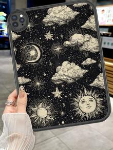 1个日月线性设计防摔平板电脑保护套，内置360°加厚防震保护套，适用于iPad 10代（10.9英寸），便携式皮革iPad 10.2英寸平板电脑保护壳 - 彩色 - 查看 4