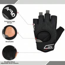 Breathable Weight Lifting Gloves, Gym Gloves Men Women With Grip, Workout Glove Men With Full, Removal With Durable Closure, Weightlifting - Black/Grey + Small - View 7
