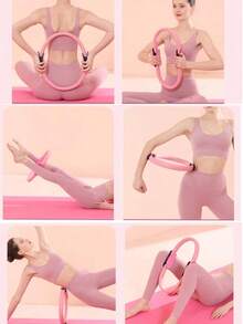 2pcs Yoga And Pilates Fitness Set - Women's Home Gym Equipment - Mini Pilates Ring, Pilates Yoga Fitness Ball, Suitable For Leg, Arm And Thigh Exercises At Home - Multicolor - View 3