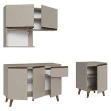 Cocina Integral Completa Modular Madesa Nice 180cm Crema - Beis - Ver 10