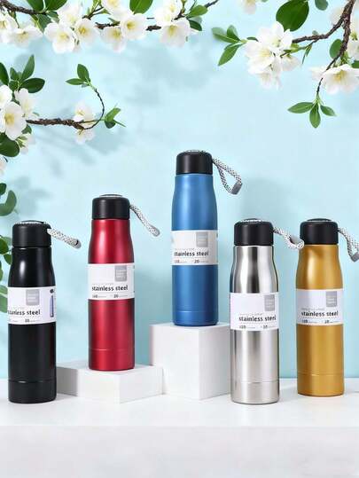 550 Ml - Knight Cup Sports Office Vacuum Insulated Cup 304 Stainless Steel Leak-Proof Portable Water Bottle, Equipped With A Hanging Rope. It Can Be Used As A Water Cup, Water Bottle, Or High-Quality Travel Cup. It Can Maintain Warmth Or Coolness For A Long Time. It Can Also Be Used As An Outdoor Coffee Cup, Suitable For Beverages Such As Tea, Juice, And Milk. It Is An Ideal Gift Choice For Festivals And New Year.