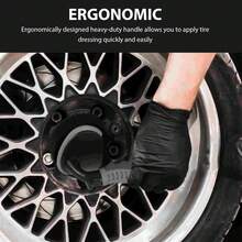 Car Tire Shine Applicator, Vehicle Tire Wheel Polishing Applicator Brush With Anti-Slip Handle, Tyre Detailing Tool Dressing Sponge Pad Brush For Car Truck SUV Motorcycle - Cọ đánh sáp lốp + miếng bọt biển - Xem 2