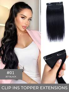 1pc Hair Piece Hair Pad Hair Root Patch Invisible Seamless One-Piece Side Thickening Hair Volume Fluffy Top Hair Replacement Female Hair Accessories - Multicolor - View 36