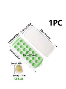 1个带盖硅胶冰格，21格，方形和圆形可选，TPR软底，PP硬盖防止串味，冰块轻松取出，不碰撞、不飞溅，家用冰箱必备 - 彩色 - 查看 14
