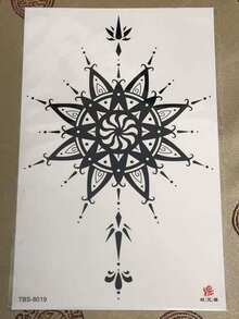 وشم مؤقت بنقش زهرة عباد الشمس الأنيق، وشم كاذب واقعي للبالغين، مقاوم للماء وطويل الأمد، يمكن تغطية الندوب والجروح، يضيف إحساسًا فنيًا للبشرة، مناسب لوشم الزهور على الخصر والذراعين، سهل التطبيق والإزالة، مصنوع يدويًا - الأسود - مشاهدة 5