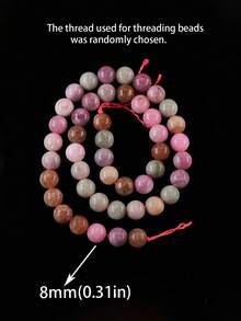 1串天然阿拉善玉髓宝石珠，疗愈彩虹玉髓珠，光滑圆形散珠，DIY首饰制作，适用于手链项链，6毫米、8毫米、10毫米 - 彩色 - 查看 12