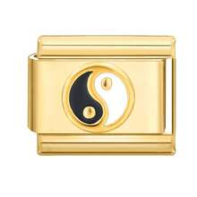 1件套模块化串珠手链，配有花朵、爱心、樱桃、足球吊坠，DIY油滴设计，不锈钢材质，适合作为派对/节日礼物送给朋友/情侣，吊坠造型时尚