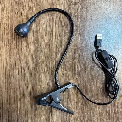 Upgraded Big Chip UV LED Black Light Lamp, Goose Neck And Clip, For UV Gel Manicure And Ultraviolet Curing, Portable UV Black Light Lamp 5V USB Input