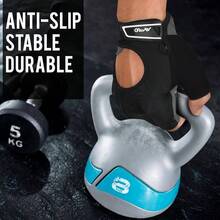 Breathable Weight Lifting Gloves, Gym Gloves Men Women With Grip, Workout Glove Men With Full, Removal With Durable Closure, Weightlifting - Black/Grey + Small - View 10