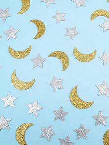 闪亮星月纸屑 - 闪光纸和箔纸的组合，梦幻的月亮和星星设计，适合餐桌装饰、派对装饰、家居装饰、房间装饰，是节日、生日、婚礼、斋月、开斋节、纪念日、假日、周年纪念日、圣诞节、新年和所有庆祝活动的理想之选。 - 彩色 - 查看 13