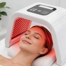 Mother's Day Gift, New Type Of Soothing Facial Beauty Device, Seven-Color LED Light Therapy Soothing Mask, Home Skincare LED Light Therapy Tool, Suitable For Facial, Neck Care And Full-Body Care, Suitable As A Gift For Beautiful Female Friends And Mothers. - 美規A型插(110-127V) - 查看 6