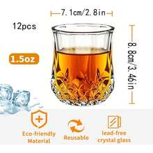 12/6个/4个/2个/1个装高品质耐热玻璃杯，水晶钻石杯，透明加厚，适合家庭日常使用、生日派对、高端宴会、KTV等场合，可用于盛装茶、饮料、咖啡、奶茶等，卫生洁净。 - 透明 - 查看 13