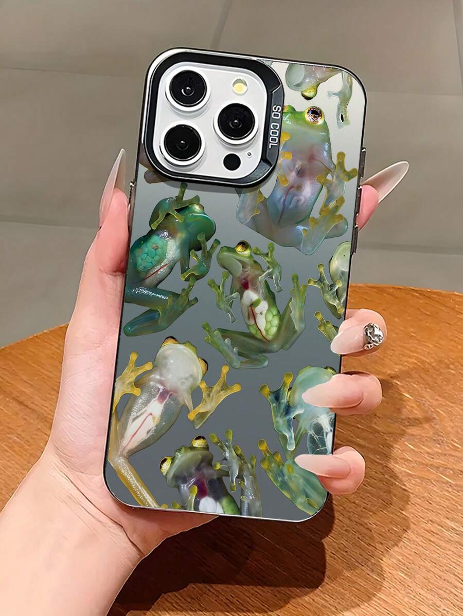 1个优质极简青蛙创意2D图案手机壳，时尚防滑，质感奢华，适用于苹果17/16/15/14/13/12/11 Pro Max和三星Galaxy S23/S22/S21和A54/A53/A52/A34/A15系列，是送给同事、朋友、家人、情侣、生日、新年、情人节、斋月、复活节的绝佳礼物。 - 黑色 - 查看 1