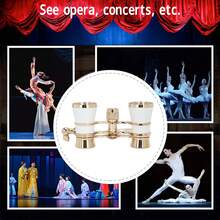 Miniature 3x25 Theatre Binoculars | Classic Design With White Handle | Concert And Theatre Glasses | Portable Vintage Gift For Adults, Music Lovers, And Show Enthusiasts - 白金 - 查看 2