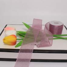 10 Yards/Roll Autumn Color Series Thick Edge Tulle Ribbon, Floral Bouquet, Gift Wrapping, Cake Packaging, Holiday Party Decoration - Coffee Brown - View 8