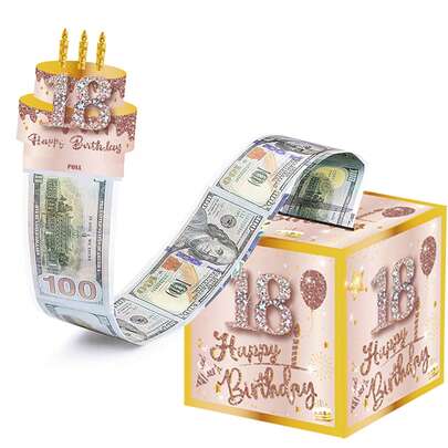 Surprise Party Theme Decoration Cash Pull Box, Holiday Party Venue Atmosphere Props Gift Box
