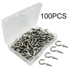100pcs 0.5 Inch Small Screw Hooks, 1/2 Inch Mini Screw Eye Hooks Jewelry Hooks Micro Metal Screws For Woodwork, Wall, Jewelry, Crafts, Keychains, Plants, Wind Chimes - Multicolor - View 11