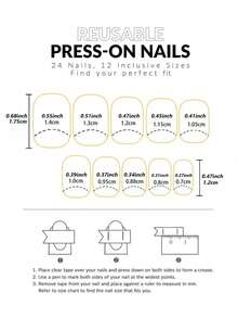 96pcs Valentine'S Day Nail Care Square Press Type Nail Care, Advanced Glitter Glossy Design, Reusable Stick Shaped Gel Press Type Acrylic False Nail, 1pc Nail File And 1Nail Glue Sticker Kit Nails ,With Patterns, Small Square Glue Nail Care, Women'S Gift Nail Supplies - Multicolor - View 6