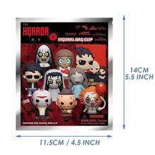 Warner Bros 1PC WB Officially Licensed Horror 3D Bag Clip Blind Bag Random One Jason Character Statue Desktop Character Selection Cute Playful PVC Material 3D Design Hanging Ornament Decoration Backpack Pendant Mystery Bag Clip Surprise Bag Everyday Styling School Gift Birthday Surprise Gift - Burgundy - View 3