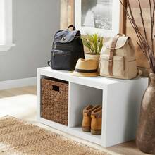 White Texture 2 Cube Storage Organizer, Storage Cabinet Mueble De Sala Cabinets For Home Organization - Màu trắng có vân - Xem 1